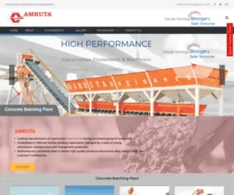 Amrutaengineers.net(Amruta offers a superior range of Concrete Batching Plants. Amruta) Screenshot