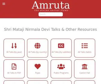 Amruta.org(The Divine teachings of Shri Mataji) Screenshot