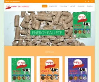 Amrutcattlefeed.com(Manufacturer of Cattle Feed Gujarat) Screenshot
