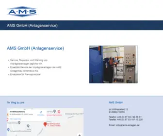 AMS-Anlagen.de(AMS Anlagen GmbH in Vlotho) Screenshot