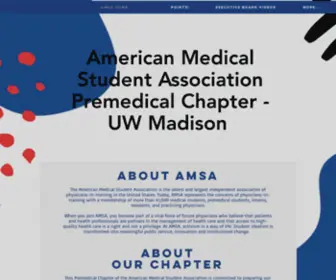 Amsawisconsin.com(UW-Madison's undergraduate AMSA chapter) Screenshot