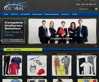 AmsGlobals.com(UAE Uniforms Supplier & Manufacturer in Dubai AMS GLOBAL) Screenshot