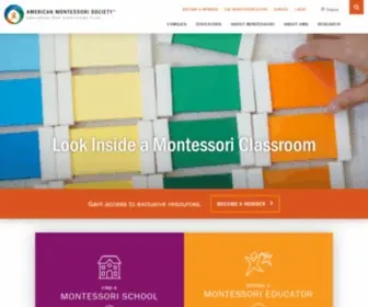 AMSHQ.org(The american montessori society (ams)) Screenshot