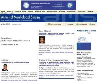 Amsjournal.com(Annals of Maxillofacial Surgery (AMS)) Screenshot