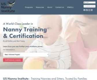 Amsleeinstitute.com(Child Care Training and Nanny Certification by US Nanny Institute) Screenshot