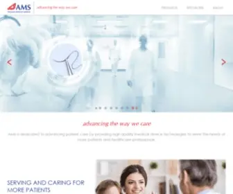 AMSLTD.com(Advancing the way we care) Screenshot