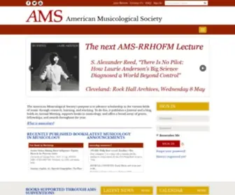 Amsmusicology.org(American Musicological Society) Screenshot