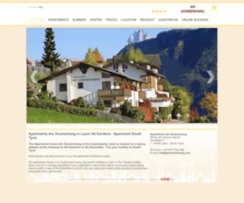 Amsonnenhang.com(Apartments Am Sonnenhang a Laion Val Gardena) Screenshot