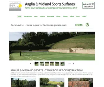 AMSS.co.uk(Anglia & Midland Sports Surfaces) Screenshot