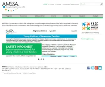 Amssa.org(The Affiliation of Multicultural Societies and Service Agencies) Screenshot