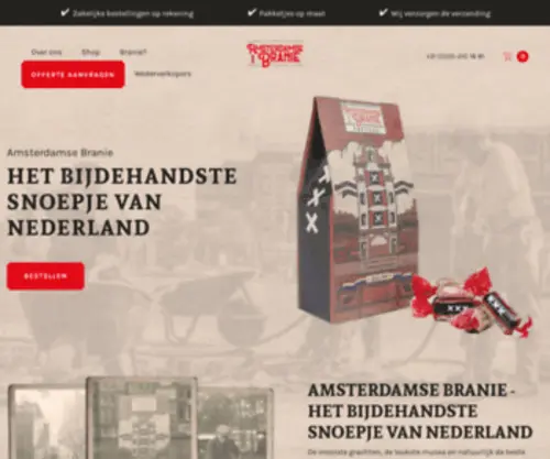 Amsterdamsebranie.nl(Het bijdehandste snoepje van Nederland) Screenshot