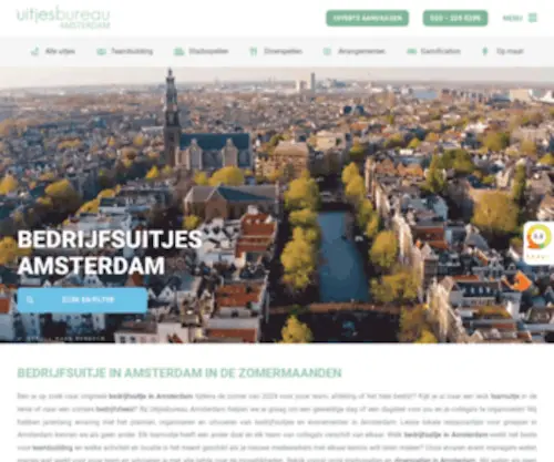 Amsterdamseuitjes.nl(Bedrijfsuitje in Amsterdam organiseren) Screenshot