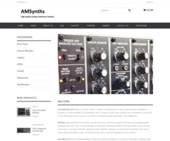 Amsynthstore.co.uk(AMSynths) Screenshot