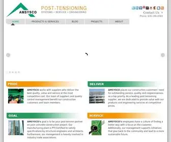 Amsyscoinc.com(AMSYSCO Post Tensioning) Screenshot