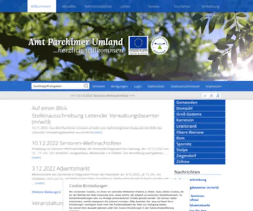 AMT-Parchimer-Umland.de(Amt Parchimer Umland) Screenshot