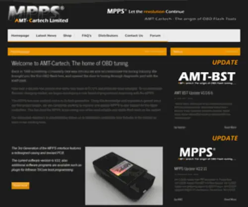 Amtcartech.co.uk(The home of OBD tuning) Screenshot