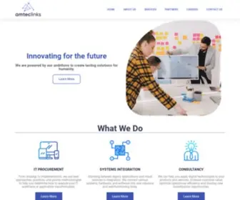 Amteclinks.com(IT Solutions Company) Screenshot