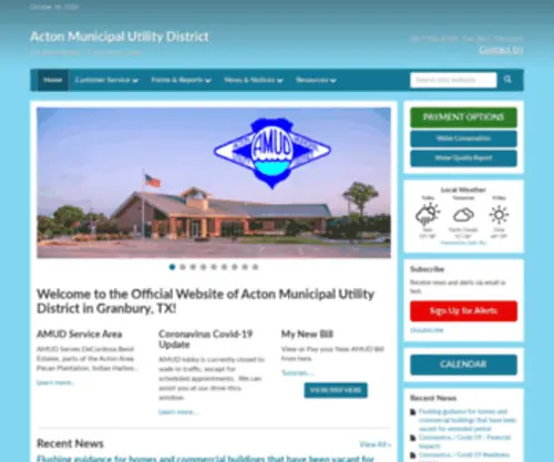 Amud.com(Acton Municipal Utility District) Screenshot