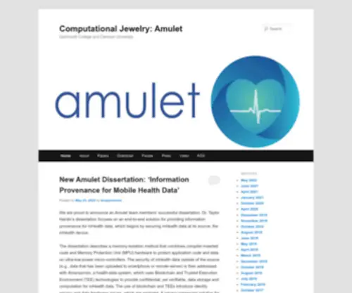 Amulet-Project.org(Dartmouth College and Clemson University) Screenshot