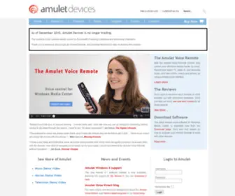 Amuletdevices.com(Amulet Devices Voice Remote Control for Windows Media Center) Screenshot