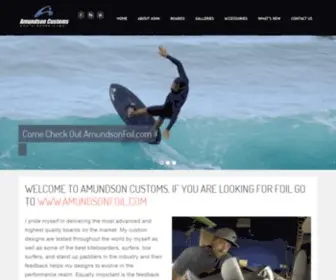 Amundsoncustoms.com(Amudson, kiteboards. surfboards, standup boards) Screenshot