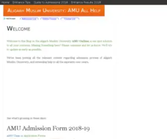 Amu.org.in(Aligarh Muslim University AMU) Screenshot