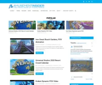 Amusementinsider.com(The Front Page of Theme Parks) Screenshot