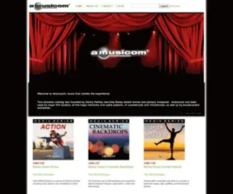 Amusicom.com(Music that creates the experience) Screenshot