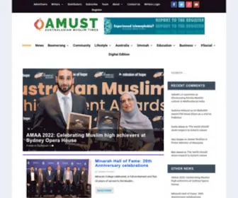 Amust.com.au(Muslim Online News & Monthly Print Newspaper Australia) Screenshot