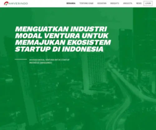 Amvesindo.org(Asosiasi Modal Ventura dan Startup Indonesia MENGUATKAN INDUSTRI MODAL VENTURA UNTUK MEMAJUKAN EKOSISTEM STARTUP DI INDONESIA) Screenshot