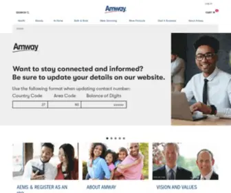 Amway.co.za(Amway of South Africa) Screenshot