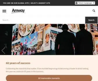 Amwayglobal.com(Official website of the Amway corporation) Screenshot