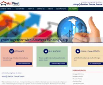 Amwestfunding.com(We deliver simply better home loans) Screenshot