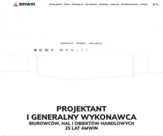 Amwin.pl(Generalny wykonawca hal stalowych) Screenshot