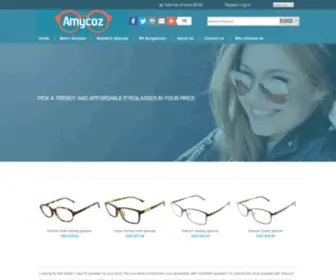 Amycoz.com(Cheap eyeglasses online more affordable than ever before) Screenshot