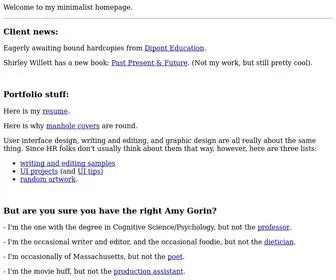 Amygorin.com(Amy Gorin's web page) Screenshot