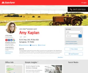 Amykaplaninsurance.com(State Farm Insurance Agent Amy Kaplan in Springtown TX) Screenshot