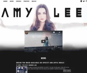 Amyleeofficial.com(Official website for Amy Lee) Screenshot