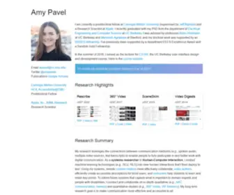 Amypavel.com(Amy Pavel) Screenshot