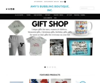 Amysbubblingboutique.com(Personalized gifts and party favors for all special occasions) Screenshot