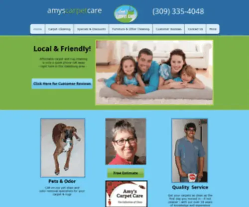 Amyscarpetcare.com(Galesburg, IL) Screenshot