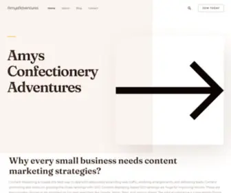 Amysconfectioneryadventures.com(Amys confectionery adventures) Screenshot