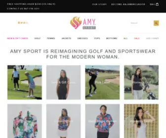 Amysport.com(Women's Tennis Apparel and Petite Golf Clothes) Screenshot