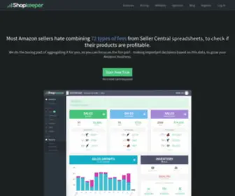Amzping.com(Business Dashboard for Amazon Sellers) Screenshot