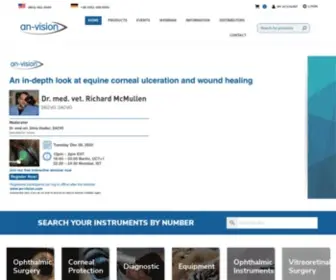 AN-Vision.com(State of the Art Veterinary Ophthalmology Products) Screenshot