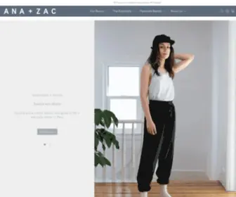 Anaandzac.ca(Zac Clothing Fairly Made in Peru Made With Quality Pima Cotton) Screenshot