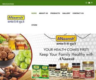 Anaansh.com(Anaansh Health Care) Screenshot