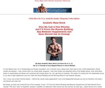Anabolicmass.com(Anabolic Mass Stack Closes The Gap Between Anabolic Supplements and Sane Steroids) Screenshot