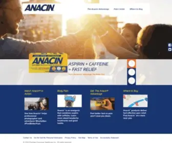 Anacin.com(Anacin®) Screenshot