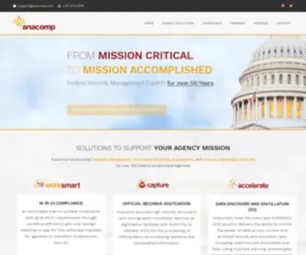 Anacomp.com(Federal Records Management Experts for over 50 Years) Screenshot